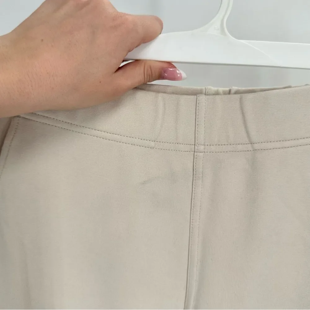 Madewell Size Small Beige Ponte Wide Leg Pants Elastic Pull On Waist Stretchy - Picture 9 of 15